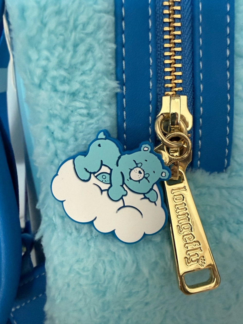 Loungefly Care Bears Sleepy blue Mini Backpack, NWT - Picture 6 of 8